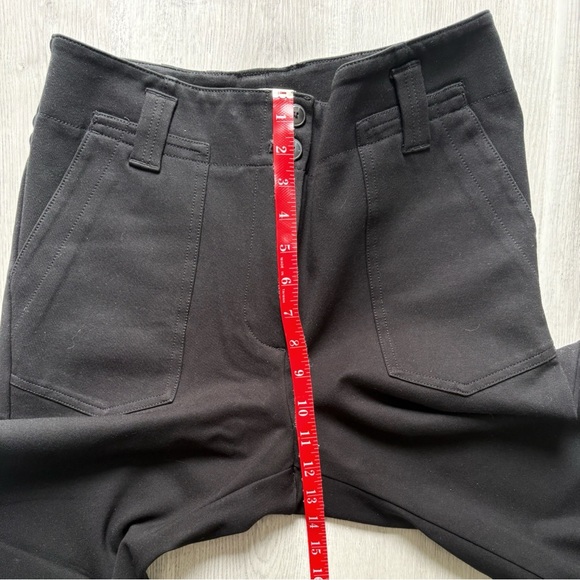 Maeve by Anthropologie The Junie Wide Leg Flare Black Pants Size 12 - Picture 14 of 15